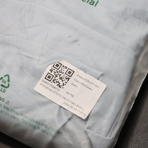 🛍HALARA Tie Neck Puff Long Sleeve Back Zipper Flowy Midi Work Dress,Large - Picture 16 of 16